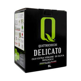 Olio extravergine di oliva Delicato Bio Leccino 5LT Quattrociocchi, Lazio